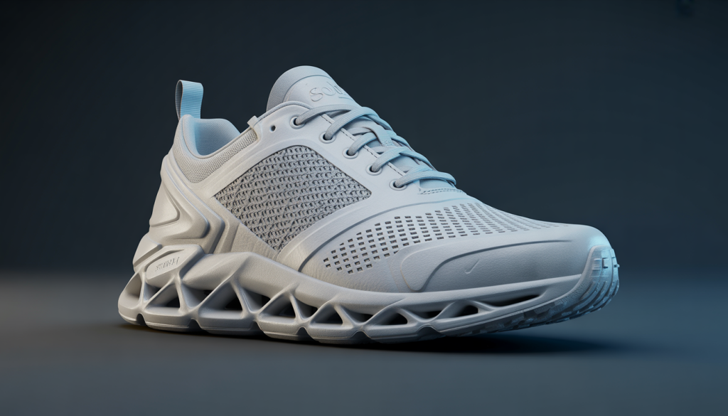 Modèle de chaussure scannée en 3D avec détails complexes